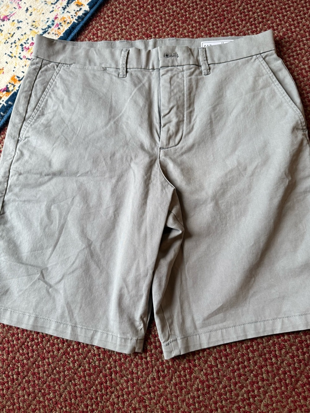GAP Men's Flat Front Chino Shorts - Light Gray